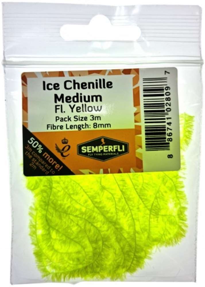 Semperfli Ice Chenille 12mm Large Fl Yellow