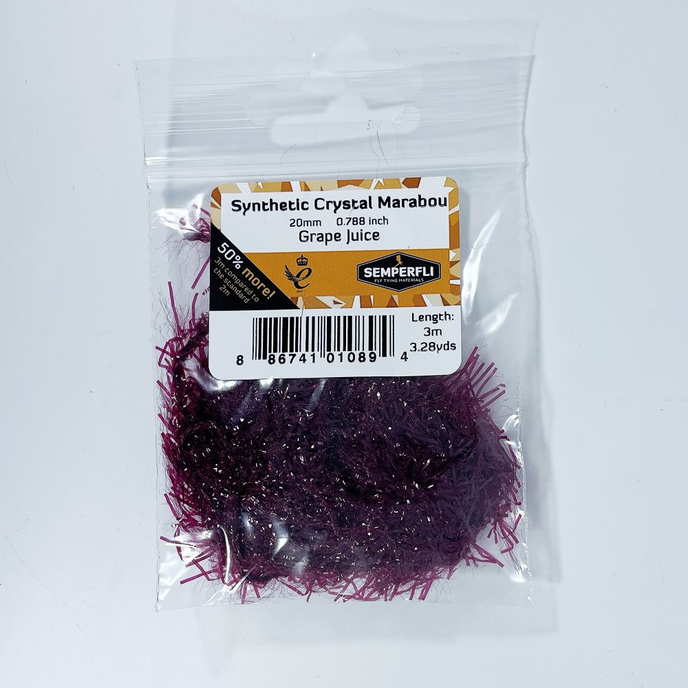 Semperfli Synthetic Crystal Marabou 20mm Grape Juice