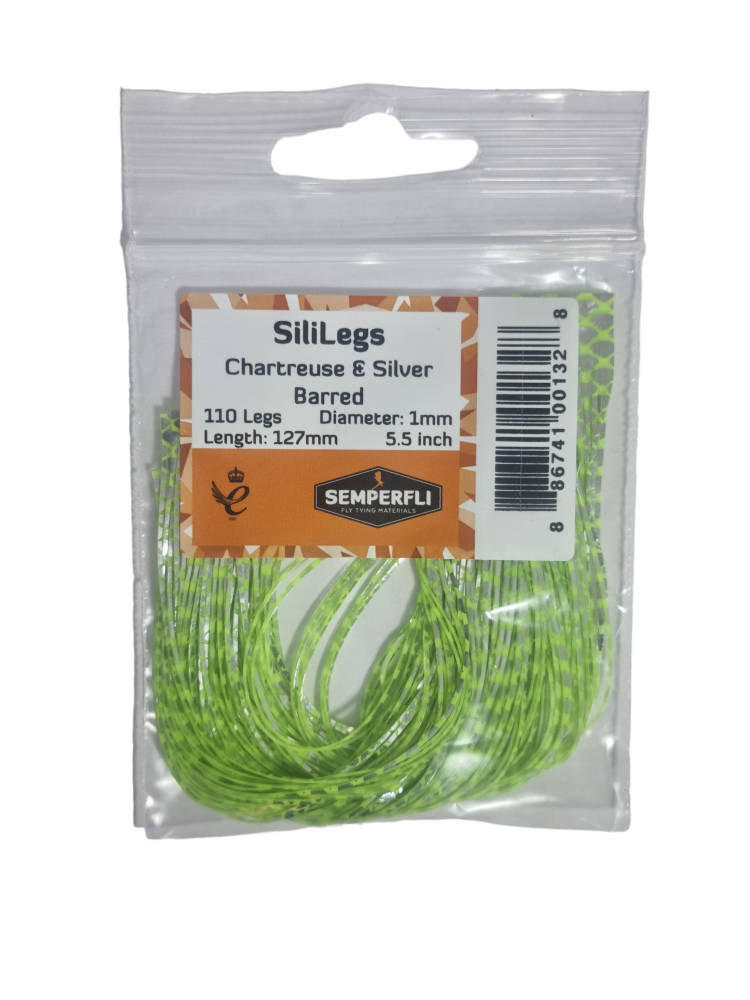 Semperfli SiliLegs Chartreuse & Silver Barred