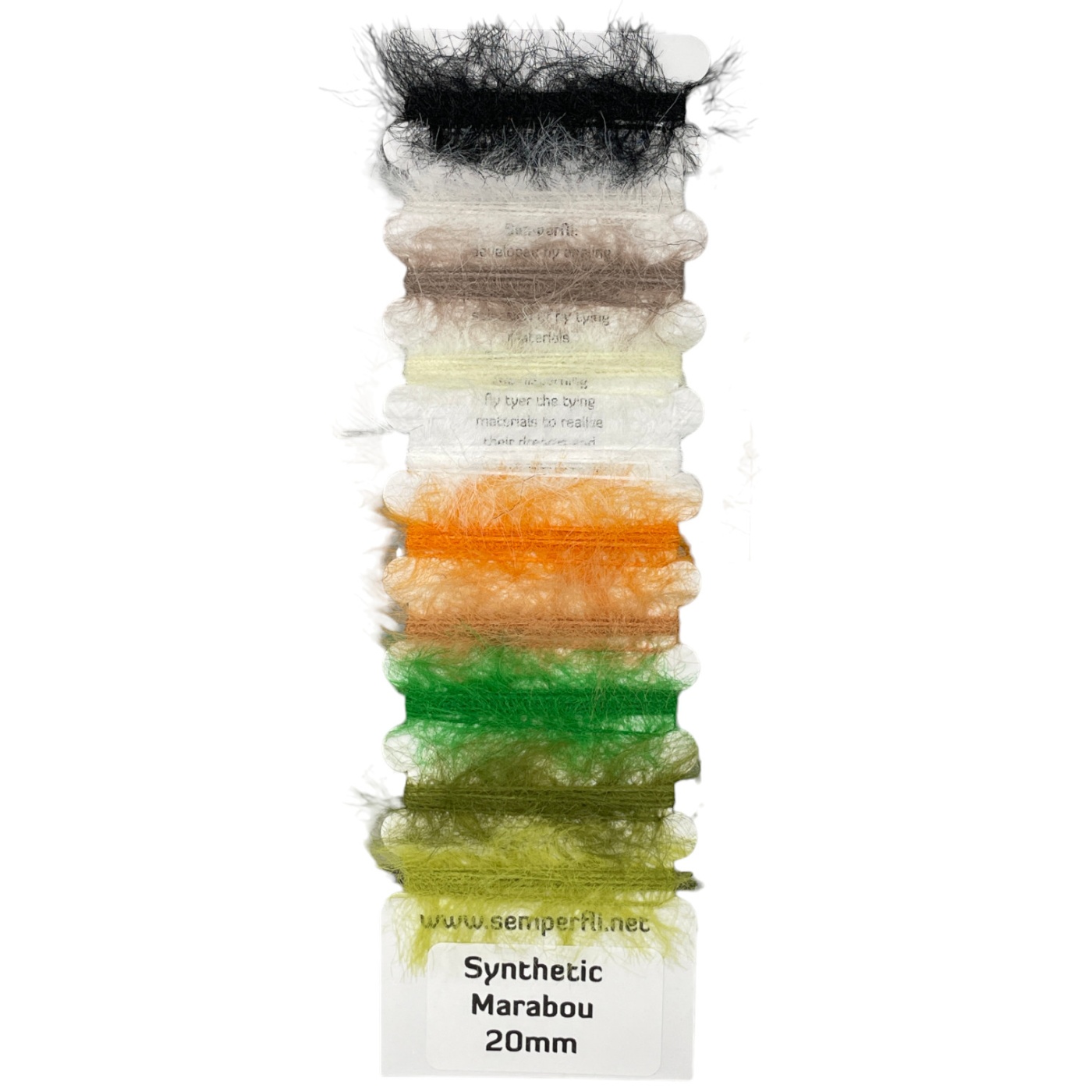 Semperfli Synthetic Marabou 20mm Multicard Natural Colours