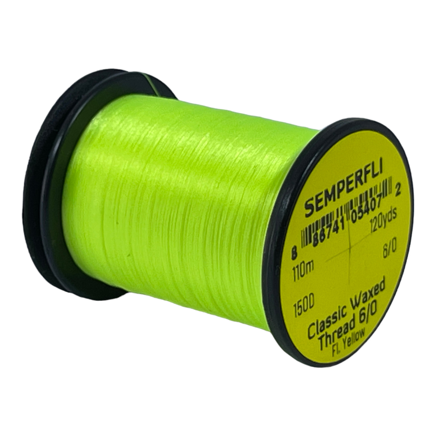 Semperfli Classic Waxed Thread 6/0 110m (120 Yards) Fluoro Yellow