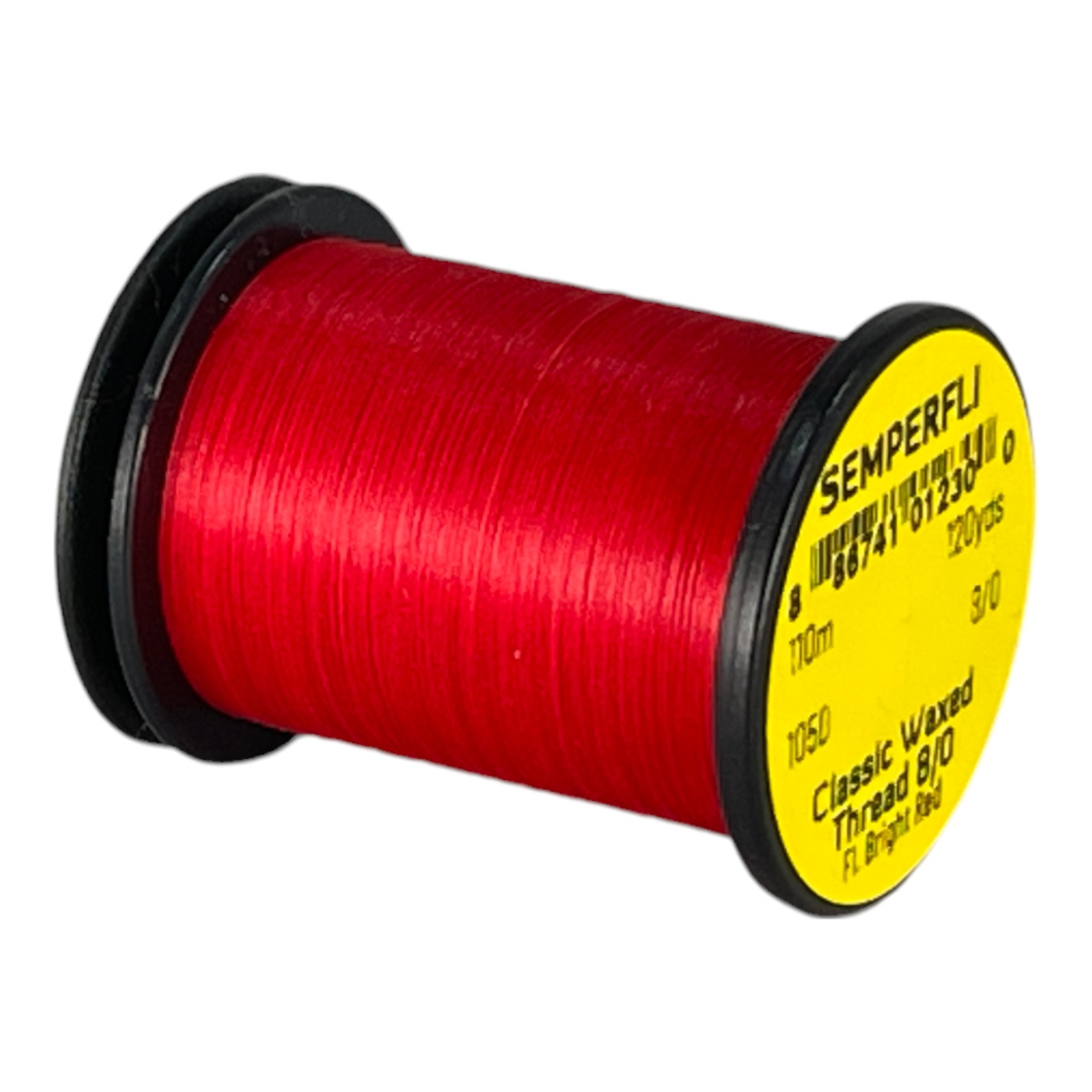 Semperfli Classic Waxed Thread 8/0 110m (120 Yards) Fluoro Bright Red