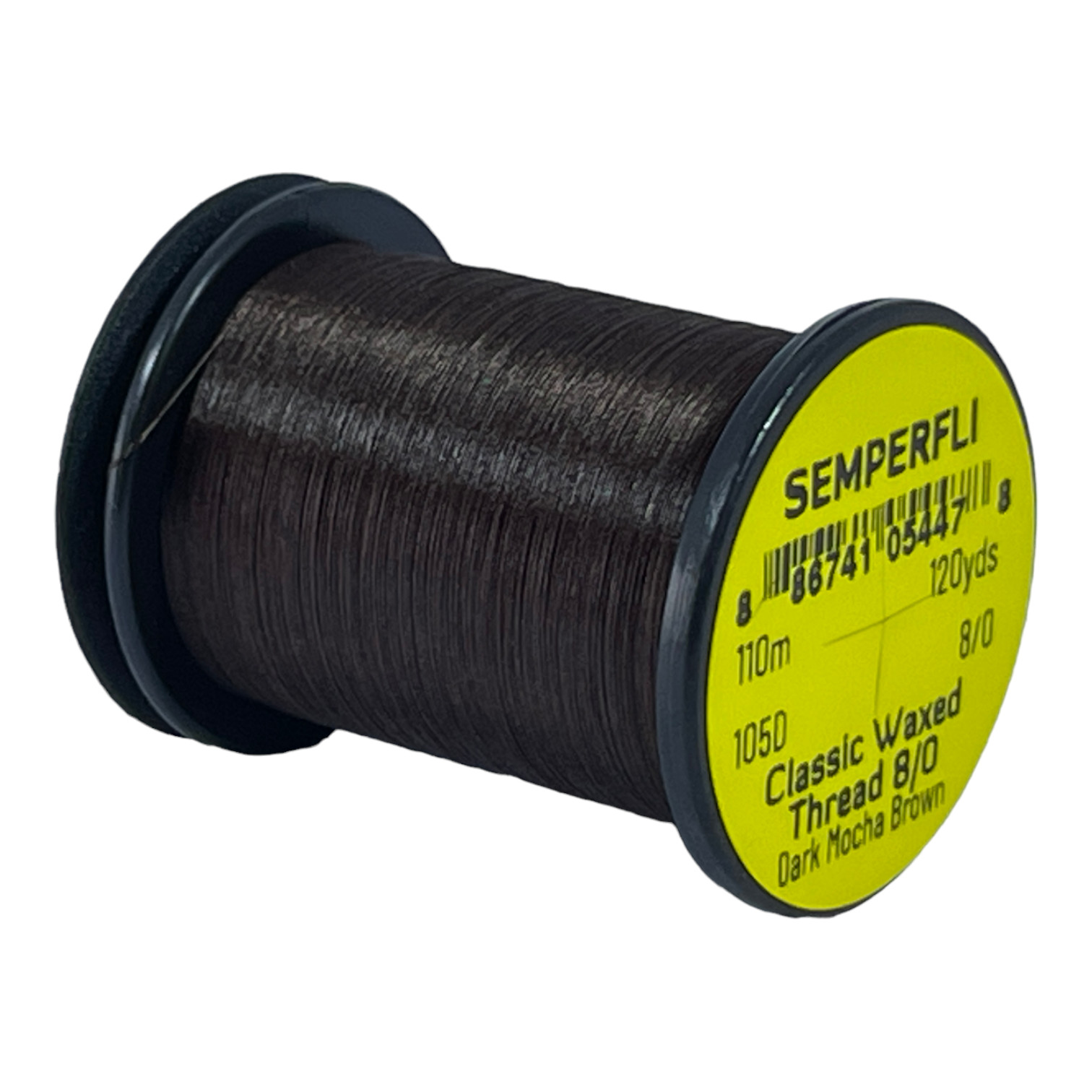 Semperfli Classic Waxed Thread 8/0 110m (120 Yards) Dark Mocha Brown