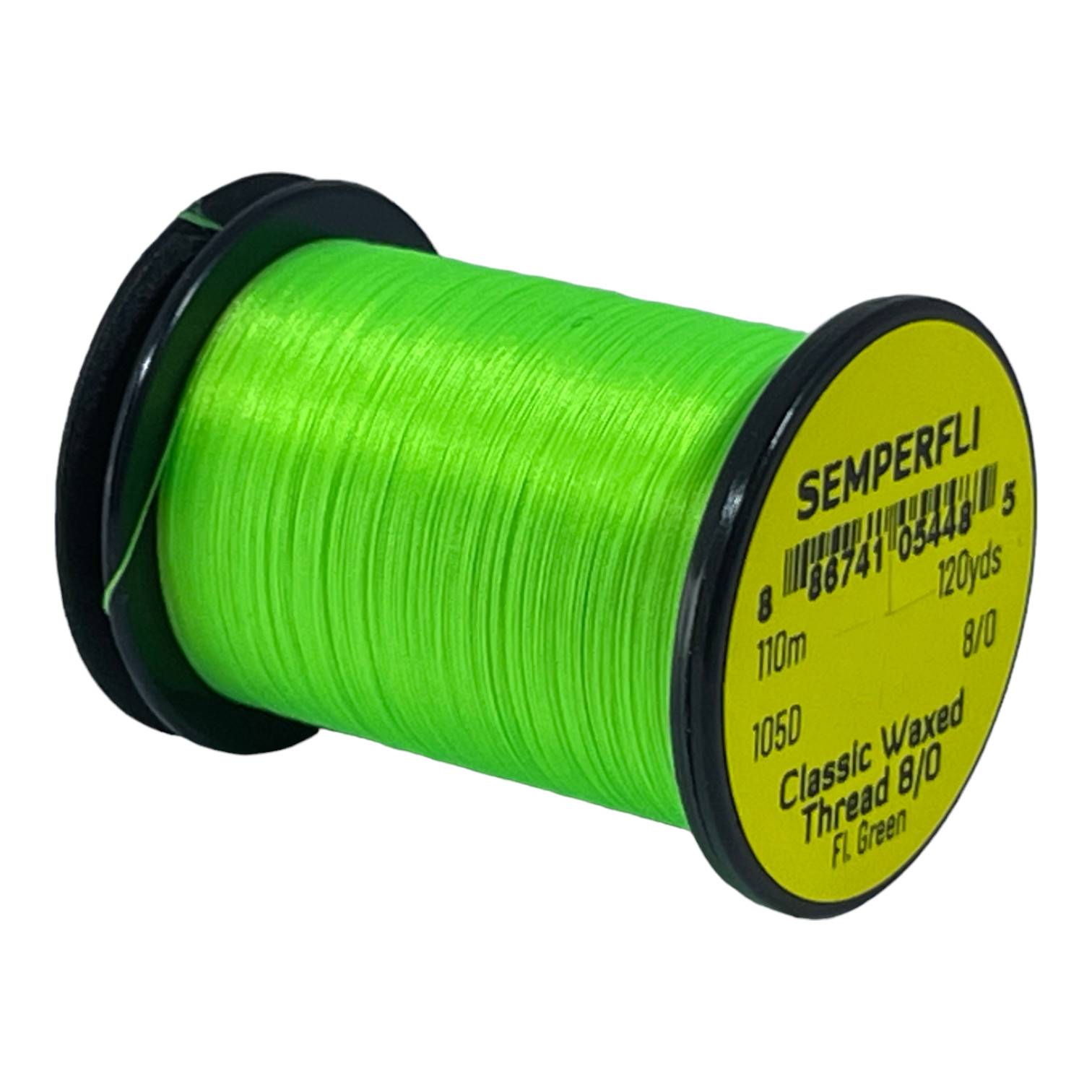 Semperfli Classic Waxed Thread 8/0 110m (120 Yards) Fluoro Green