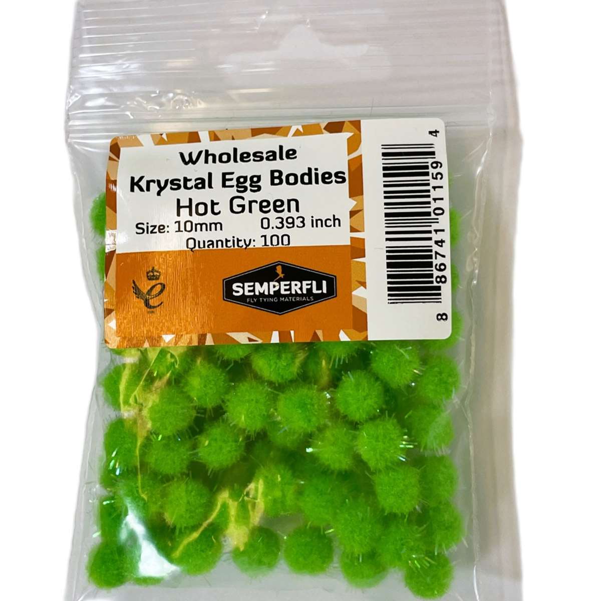 Wholesale Krystal Egg Bodies 10mm Hot 100 Bulk Pack Fl Green