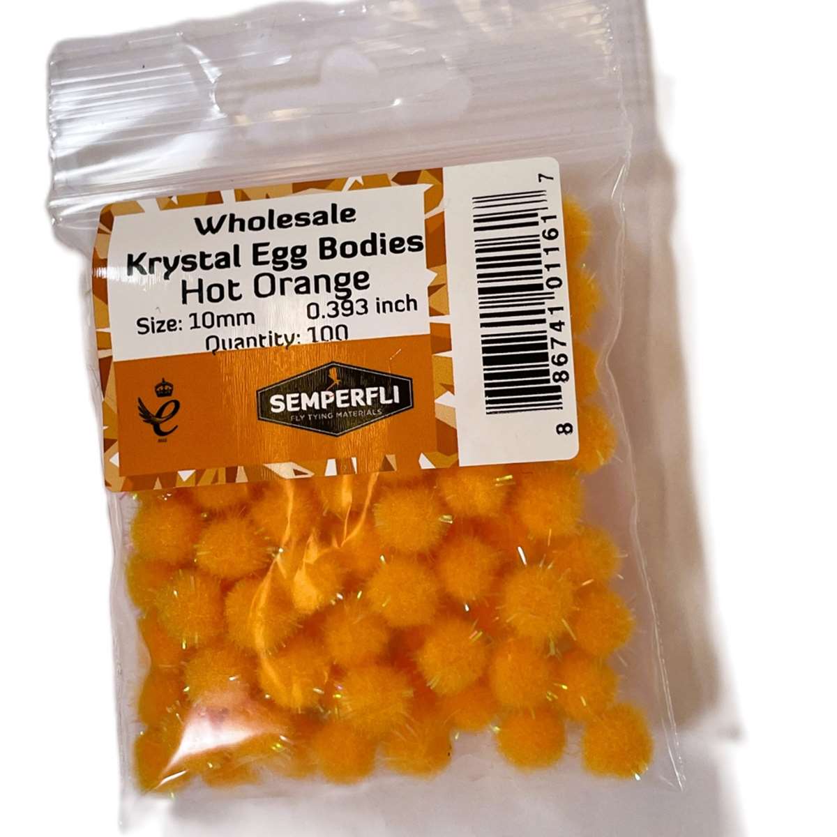 Wholesale Krystal Egg Bodies 10mm Hot 100 Bulk Pack Orange