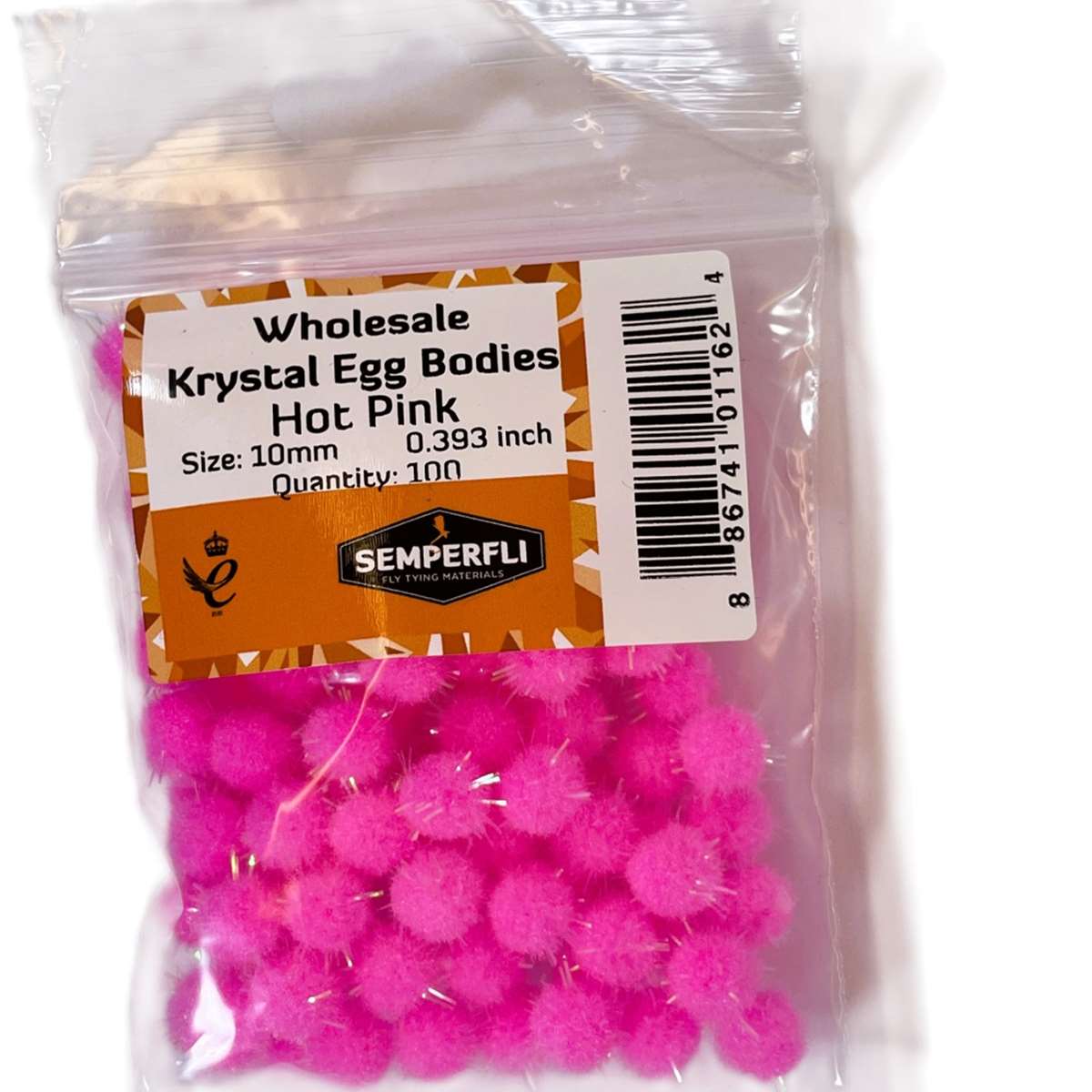 Wholesale Krystal Egg Bodies 10mm Hot 100 Bulk Pack Pink