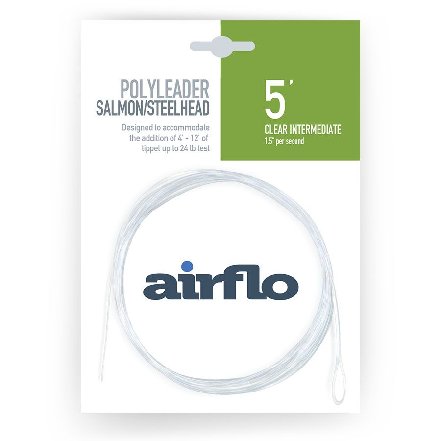 Airflo Polyleader Salmon & Steelhead 5 Foot Clear Intermediate (Pi1-5S) Fly Fishing Leader (Length 5ft / 1.6m)